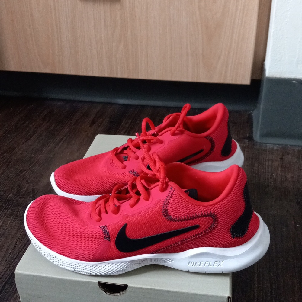 Nike Flex Experience Running Gym Trainer Shoes Sneakers Red White Black 7 Wmns